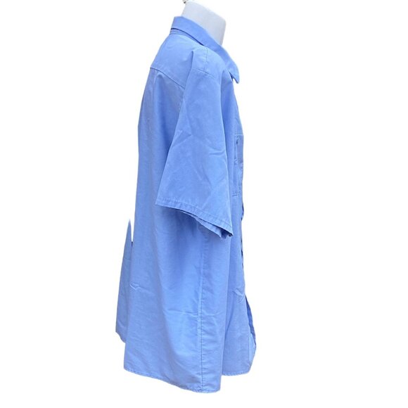Red Kap Mens SS Shirt Blue XXL Cotton/Polyester Button-Down Collar Dual Pockets - Picture 4 of 9